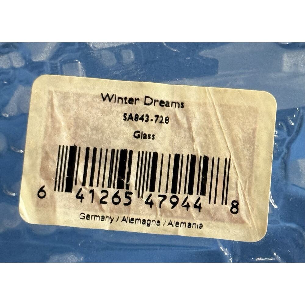 MIKASA 10.5” Frosted Glass Bowl Celebrations Winter Dreams Collection NIB - Picture 13 of 15